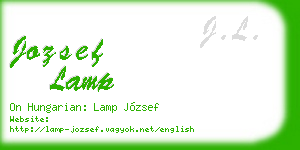jozsef lamp business card